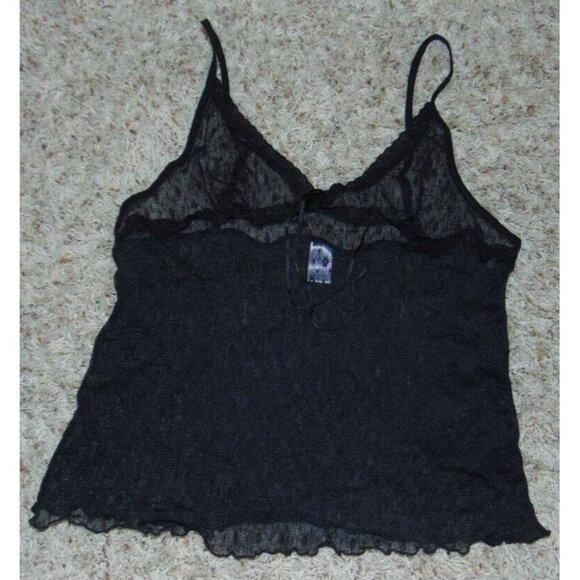 Womens Babydoll Chemise Medium Fashion Bug Black Sheer Pajamas Top - Picture 1 of 3